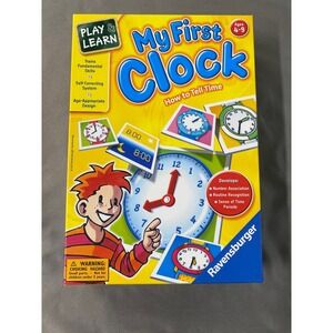 Ravensburger My‎ First Clock Tell Time Ages 4-9 Play & Learn Game Homeschool